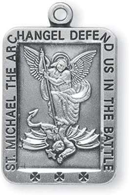 HMH 1 116 Inch Sterling Silver Saint Michael The Archangel Protection Pendant