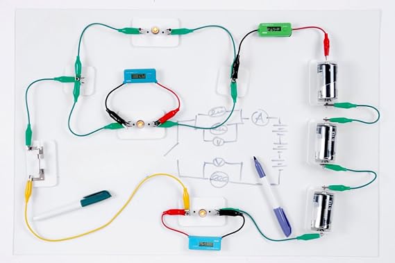 Arbor Scientific Electrical Circuits Kit, Introduce Voltage, Resistance, and Electrical Current, Physics and STEM Classroom Kit - Includes Teachers Guide