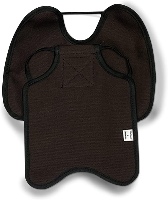 Hen Apron/Saddle, Single Strap w/Fixed Shoulder Protector Durable Premium Protection, Hand-Sewn, 100% Cotton, 3 Layers Thick, Protection for Feather Loss & Rooster Injuries - Brown, XL