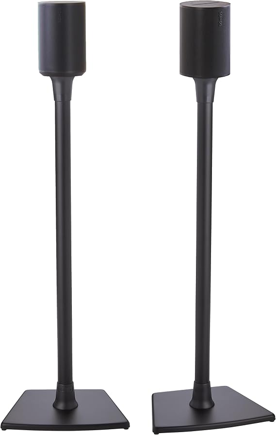 Sanus Wireless Speaker Stand for Sonos Era 100TM - Pair (Black) |, Perfect Stand Setup for Easy and Secure Mounting of New Sonos Era 100TM Speakers - OSSE12-B2