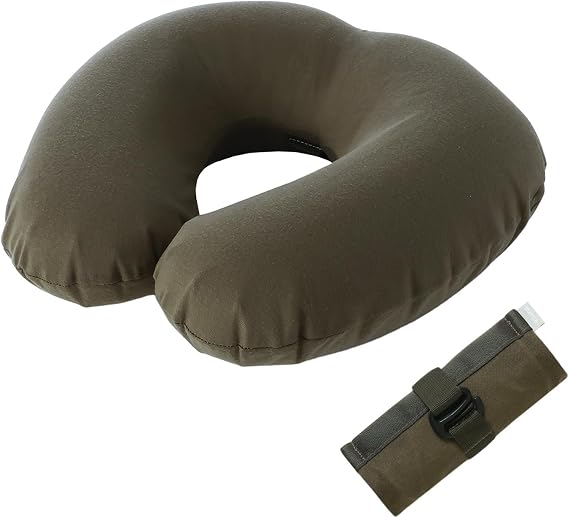 Marna marna Fuu Neck Pillow WEB Exclusive Color Inflatable without touching/Folds to smartphone size/Washable Neck Pillow Compact Air for travel/airplane/car etc. Neck Pillow Khaki R519KH