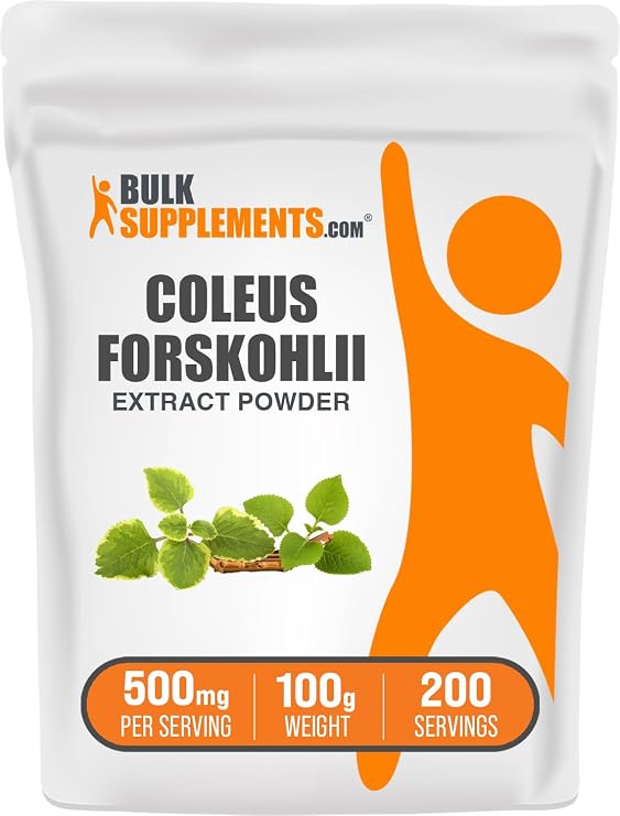 Coleus Forskohlii Extract Powder - Forskolin Supplement, Forskolin Powder - Herbal Supplement, Gluten Free, 500mg per Serving, 100g (3.5 oz) (Pack of 1)