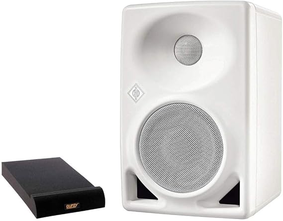 Neumann KH 80 DSP 4" + 1" Active 2-Way Studio Monitor (White, Single) with Medium Isolation Pad Bundle