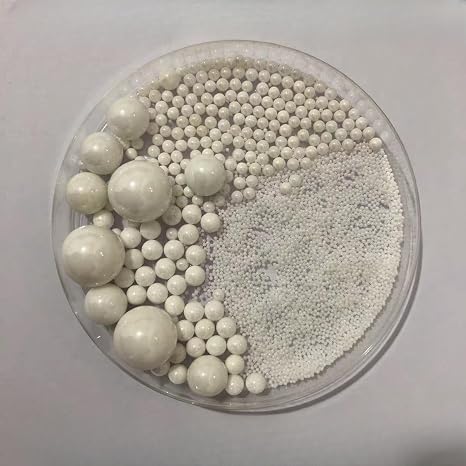WEAREONE Pure Zirconia Ball Grinding Medium 95% Zirconia Grinding Bead School Yttrium Stable fine Experiment Vertical Sand Laying Machine Stirred Ceramic microspheres (1000g) (5mm)