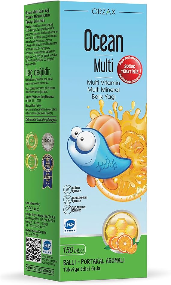 Ocean Multi Şurup Ballı-Portakal Aromalı 150ml