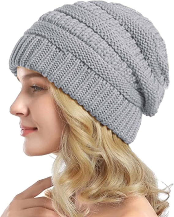 Winter Hats for Men, Fleece Knit Warm Soft Thermal Winter Beanies for Women,Skull Cap for Outdoor Cold Weather