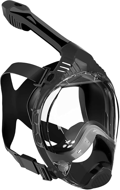VGKE Full Face Snorkel Mask for Adults, Snorkeling Gear with Waterproof Phone Pouch, Unisex for Men and Women, 180-degree HD Panoramic View, Anti-Leak & Anti-Fog, Breathe Freely