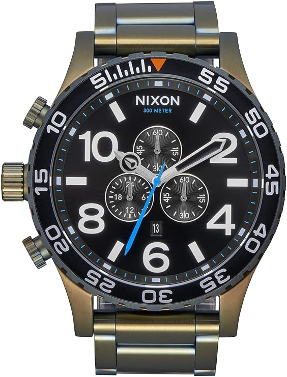 NIXON 51-30 Chrono A083 - 300m Water Resistant Men's Analog Fashion Watch (51mm Watch Face, 25mm Stainless Steel Band)