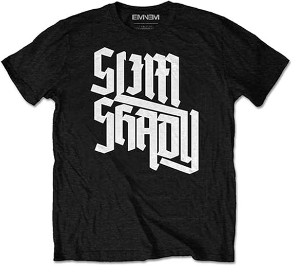 Eminem Men's Shady Slant T-shirt X-Large Black
