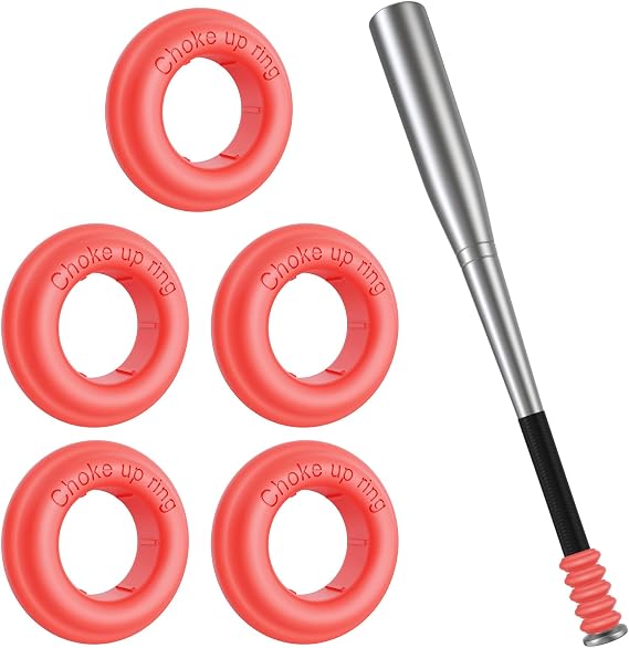 [5 Packs] Baseball Bat Grip Choke Up Rings Bat Ring Bat Choke Up Knob Baseball Softball Teeball Tball Bat Choke Up Ring Bat Knob Baseball Bat Accessories