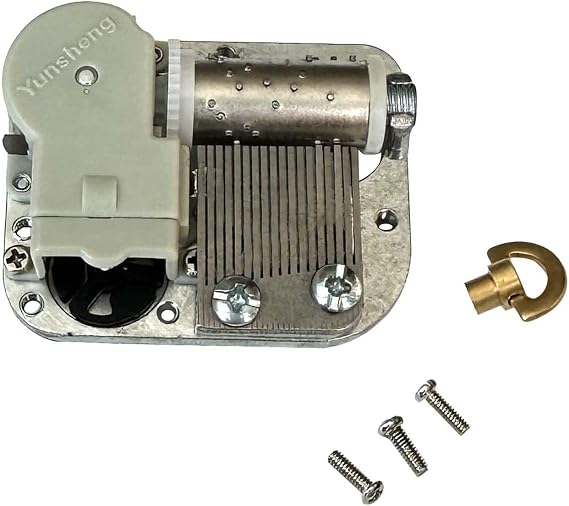 Pursuestar Mini Wind Up Music Box Movement -Edelweiss | 18 Note Yunsheng Tiny Clockwork Musical Mechanism for DIY Craft Art Work Gift Make Your Own Music Boxes Replacement