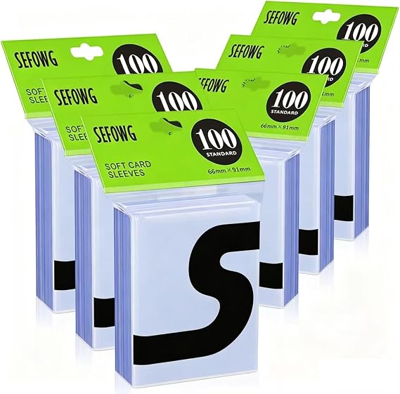 600ct Clear Card Sleeves for Trading Cards, Baseball Sports Soft Sleeves