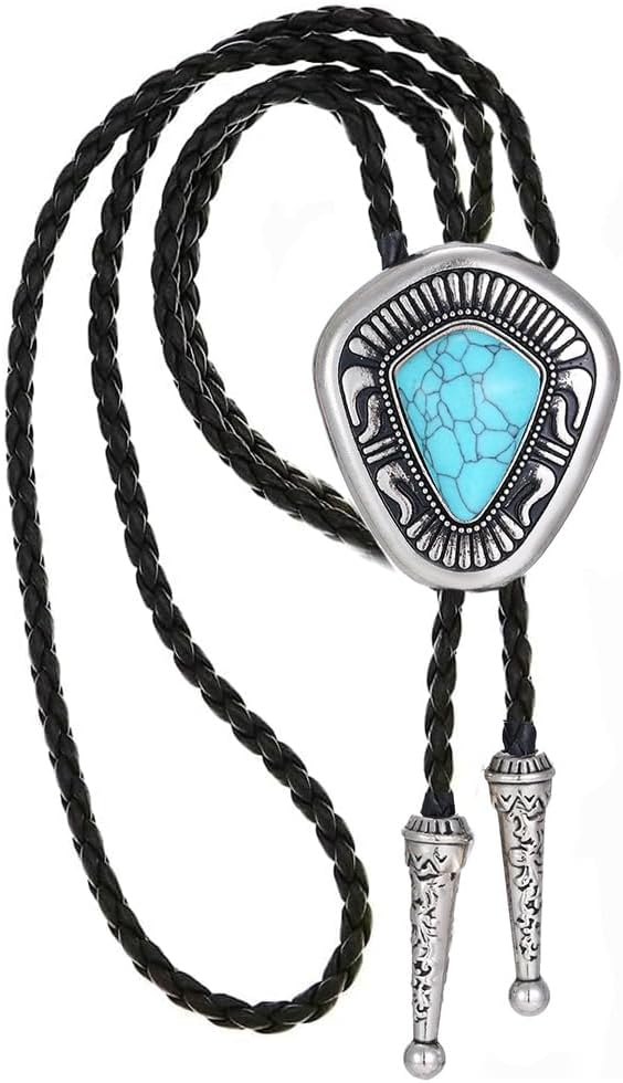 AZORA Mens Bolo Tie Cowboy Necktie Gold Longhorn Bolo Ties Native American Tie for Men Women Western Style