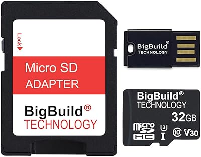 32GB U3 Micro SDHC Memory Card for Campark T180, TC02TC07TC08, TC21TC25TC26TC27 Wildlife Trail Cameras