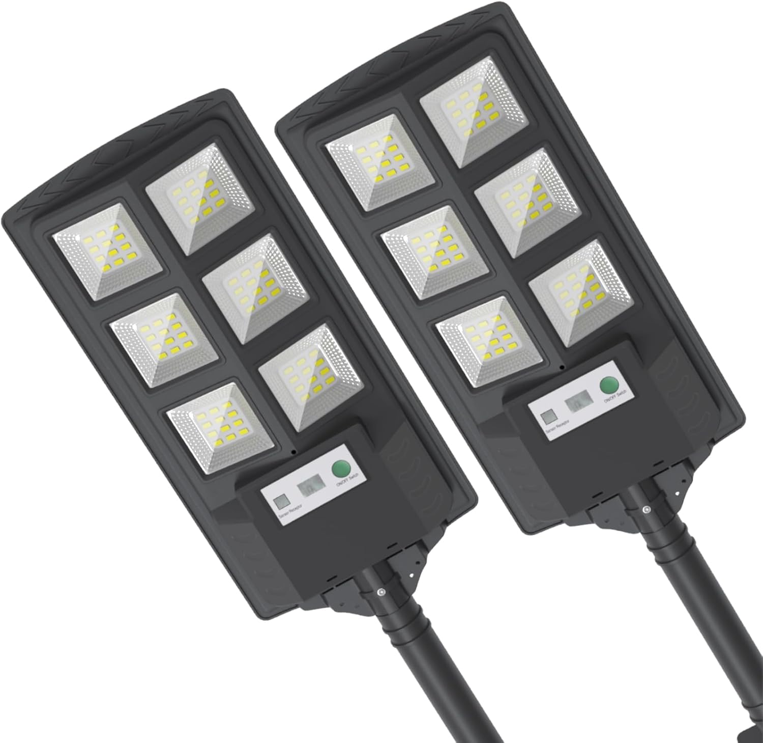 150W Solar Lights Outdoor Waterproof, 10000LM Solar Street Lights Outdoor Dusk to Dawn, LED Solar Flood Light Motion Sensor with Remote, Solar Security Lights for Parking Lot, Yard2 Pack