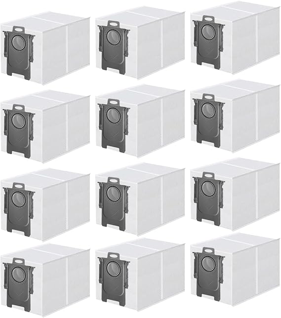 12 Pack Dust Bags for Roborock Qrevo S Pro, QV 35A,Qrevo S5V