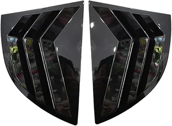 2個 ホンダ シビック セダン 8th 2006-2010 カーリアウィンドウ クォータールーバーカバー サイドベント シャッター トリム スクープ ABSアクセサリーグロスブラック