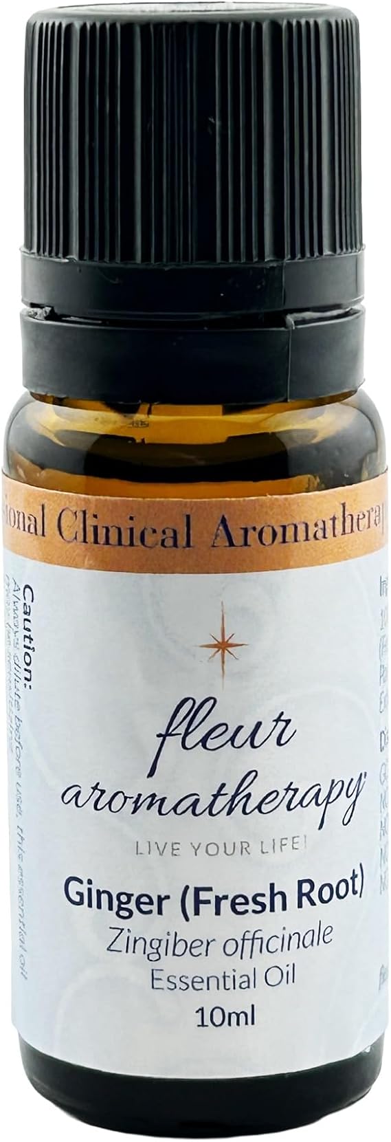 Ginger Zingiber officinale Essential Oil 10ml - Fleur Aromatherapy | 100% Pure Undiluted, Fresh Root, GC/MS Tested, Professional Clinical Aromatherapy Quality
