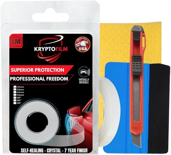 5 Door Edge PPF Kit Made with 3M Precut Clear Self-Healing | Includes squeegee, knife, Swedish cloth, clear tape. Scratch-resistant self-healing paint.