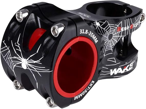 Aluminum Alloy MTB Stem 35mm 50mm 0 Degree for Most Bicycle, Road Bike, MTN, BMX, Fixie Gear, Cycling (Black)