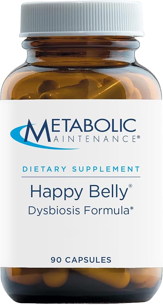 Metabolic Maintenance Happy Belly Gut Health Formula, 90 Capsules | Caprylic Acid and Botanical Extracts for Digestive Comfort and Microbiome Balance Support, Hypoallergenic