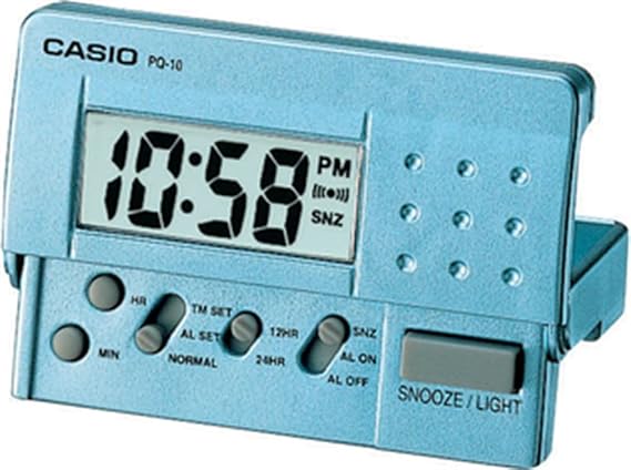 Casio PQ-10D-2RDF Masa Saati, Mavi, Standart