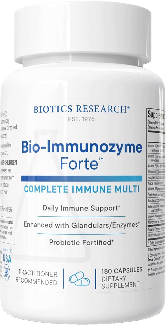 BIOTICS RESEARCH Bio Immunozyme Forte Multivitamin/Mineral 180 Capsules