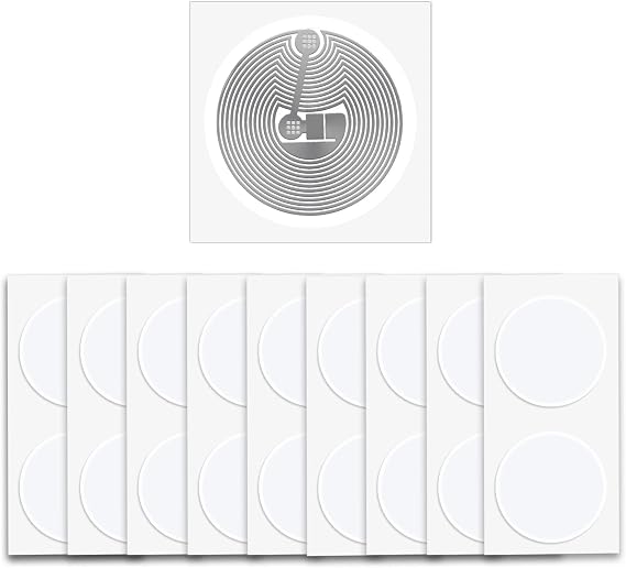 200pcs NTAG213 Tag NFC Stickers, Blank Rewritable, 25mm Round, 144 Byte Memory, Compatible with NFC Mobile Devices