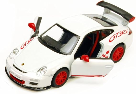 KINSMART DISPLAY 1:36 2010 PORSCHE 911 GT3 RS 5" Diecast Car White Color KT5352D