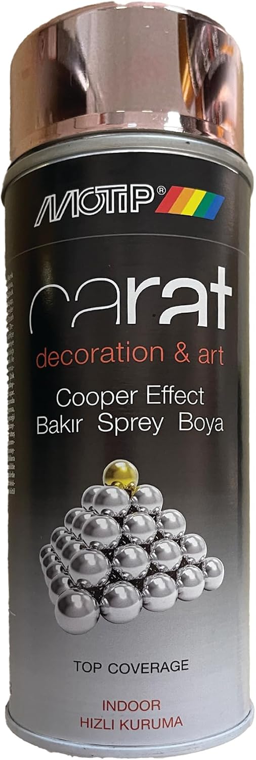 Motip Krom Efekt Bakır Sprey Boya, 400 ml, Dekorasyon ve Sanat