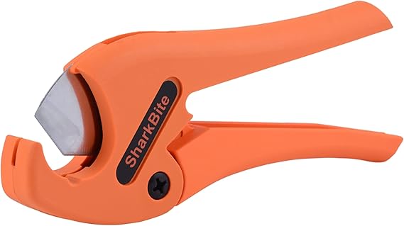SharkBite Pipe Cutter Tool, Cuts 1/4 to 1 Inch Pipe, Orange Handles, Plumbing Fittings, PEX, PE-RT, U701