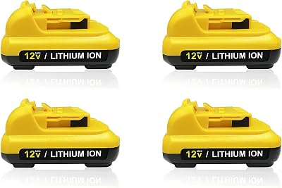 12V 2-pack4-pack Rechargeable Battery 12V Hand Drill Power Tool 1500mAh 2000mAh 2500mAh Cordless Tool Battery Replaces DCB-120