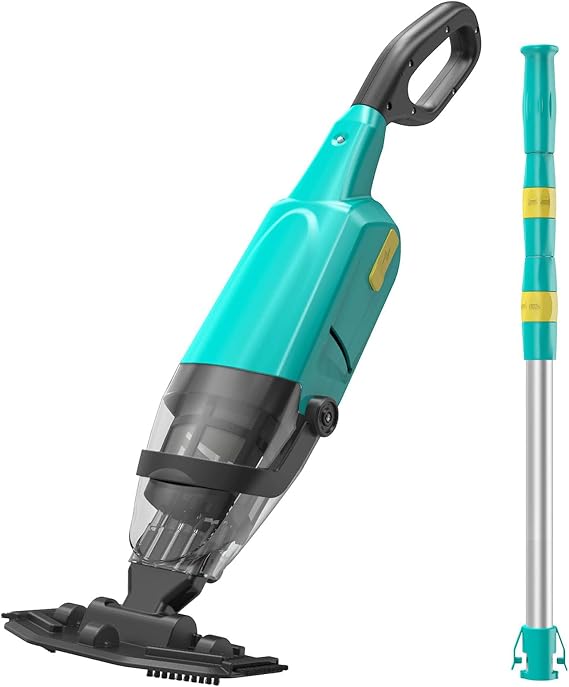 Oxseryn Pool Vacuum Cordless Handheld Cleaner Rechargeable with 60 mins Runtime, Perfect for Above Ground Pools, In-Ground Pools, Spas, and Hot Tubs Efficiently Removes Sand and Debris