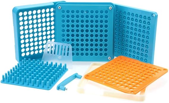 Tabletop Capsule Filling System, 100 Holes, Manual Sprayer Filling Capsule Medicine Capsule Powder Plate Holder, Filling Machine, Capsule Filler, Medicine Medicine, Medicine, Powder, Filler, Blue, FDA