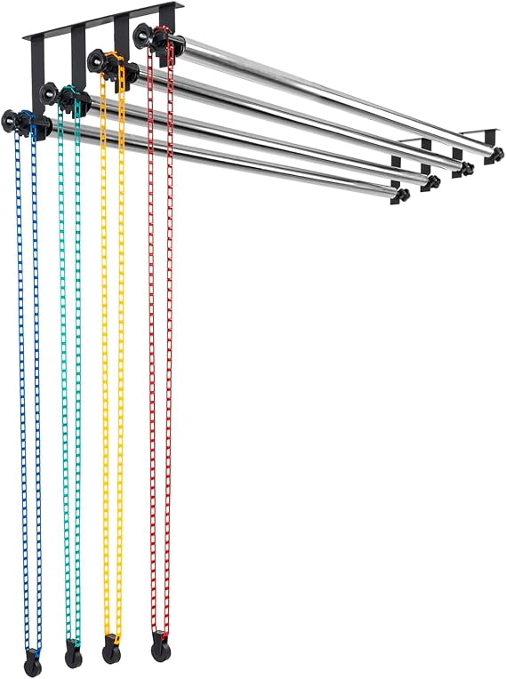 Photography Backdrop Roller Support System, 4 Rollers, 120-inch Stainless Steel Crossbars, Wall/Celing/Light Stand Backdrop Mount, Background Support