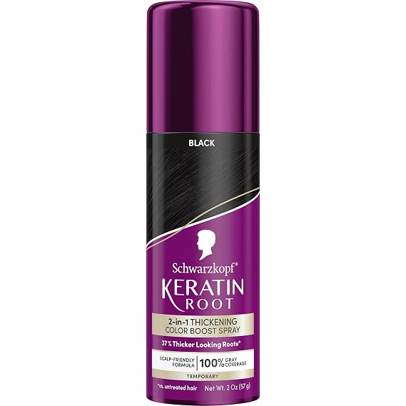 Schwarzkopf Keratin Root Light Brown Temporary Color & Thickening Spray