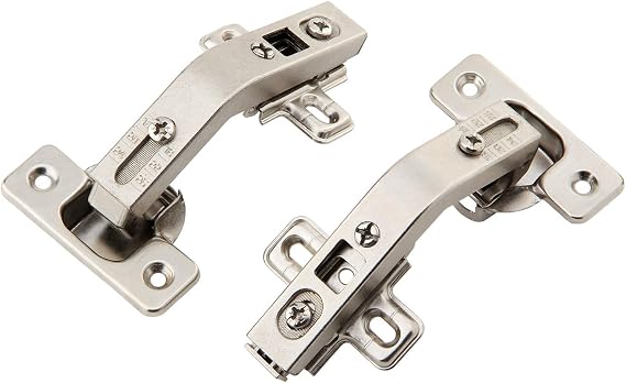 Silverline Lazy Susan Door Hinge Clip On 135 Angle Cabinet Hardware with Euro Frameless Base Plate 1 Pair