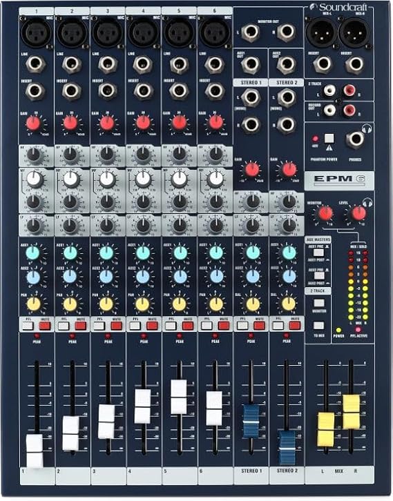 Soundcraft EPM6 8-channel Analog Mixer