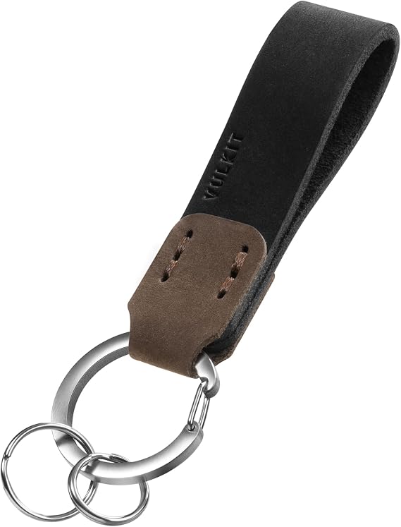 VULKIT Genuine Leather Keychain for Men & Women Everyday Carry Accessories
