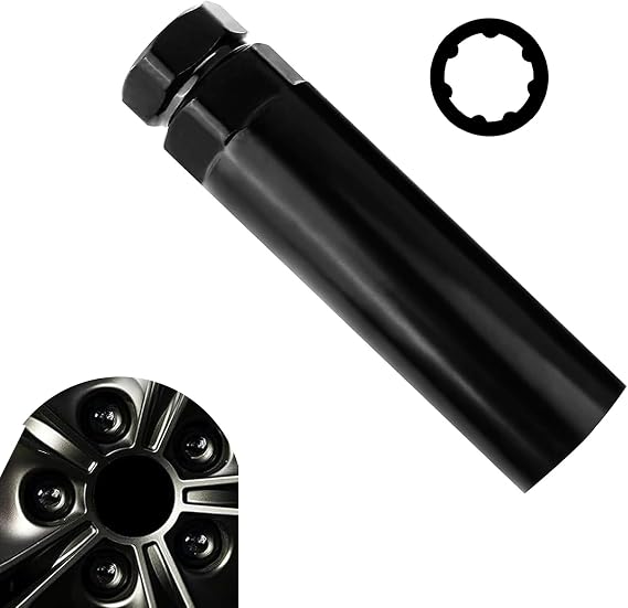 Wheel Lug Nut Socket Adapter, 7 Spline Lug Nut Socket, Fuel Rim Lug Nut Lock Removal for 21 mm (13/16 Inch) & 22 mm (7/8 Inch) Hex Socket Wrench, Universal for Most Cars