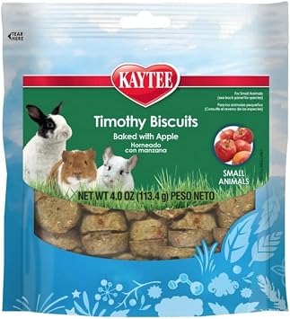 Kaytee 6 Pack Timothy Hay Baked Apple Small Animal Treats, 4-Ounce