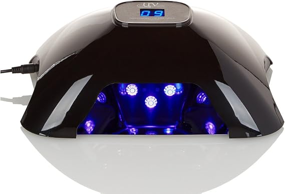 LED Nail Dryer Salon Quality with Motion Sensor and LCD Screens, Dry Time for Any Gel is 20, 30 or 60 Seconds, 36 Watts, Black