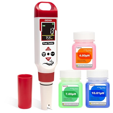 Chlorine Tester Pool Test Kit, pH Salt Chlorine Pool Water Tester