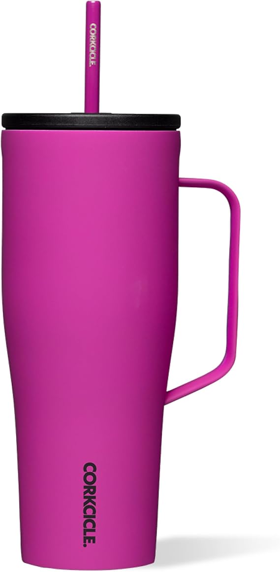 Corkcicle Cold Cup XL Handle Tumbler, 30 oz, Berry Punch