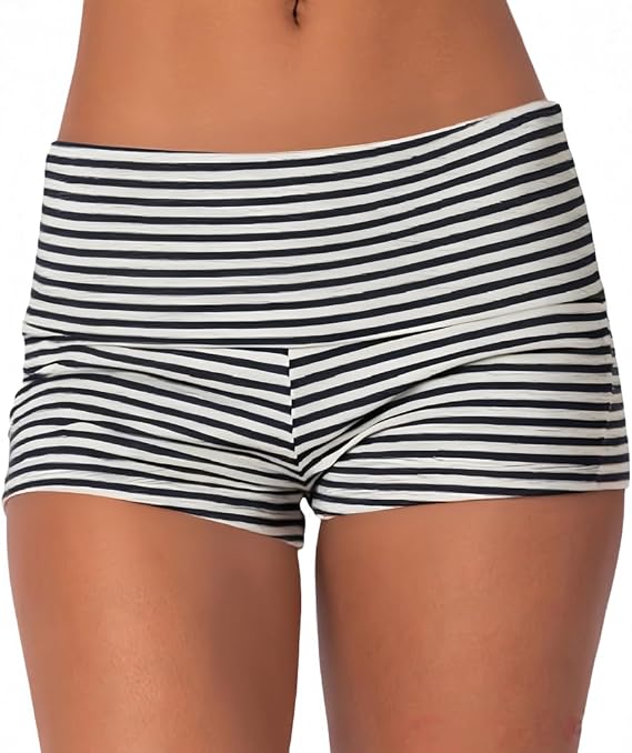 Women Fold Over Mini Shorts Y2K Lounge Pajama Bottoms Low Rise Booty Shorts