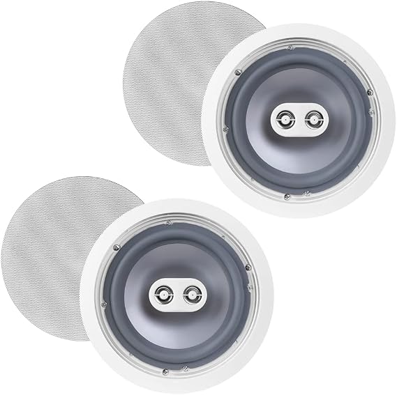 OSD Audio ICE800TTWRS 8" Dual Tweeter Stereo Ceiling Speaker Weather Proof - 2 Pack