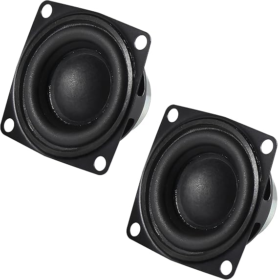 2PCS 2" 4Ohm 10W DIY Small Full Range Audio Speaker Stereo Woofer Loudspeaker for Arduino and DIY Speaker