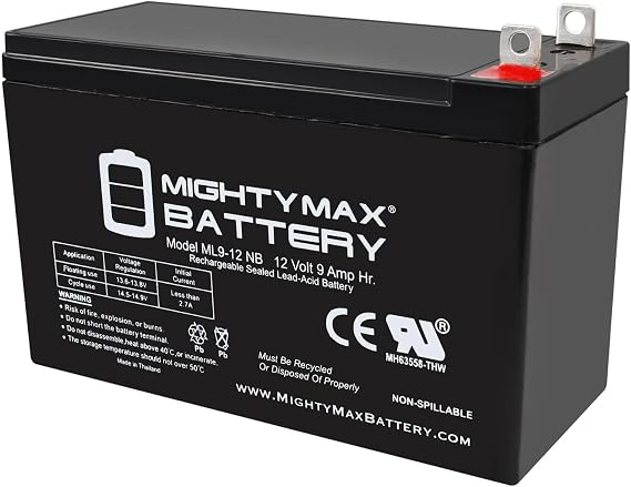Mighty Max Battery 12V 9AH Nut and Bolt SLA Battery Replacement for SEL HYS1290