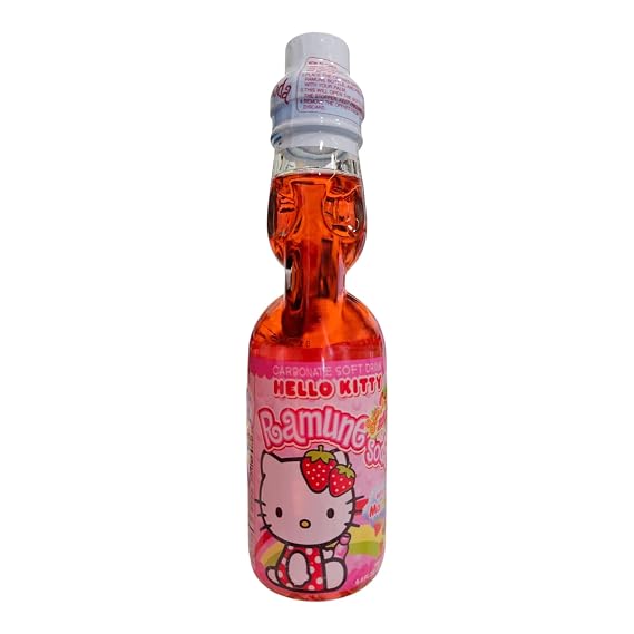 Hello Kitty Ramune Soda Strawberry 6.6 Fz