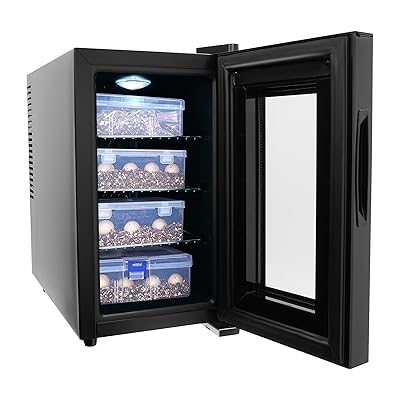 Reptile Egg Incubator 23L Black Reptile Incubator Adjustable Incubator Cooling and Heating 10-40C Temperature Control, Science Lab Incubator for Reptiles or Amphibians
